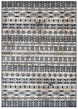 Herat 300 Herat 370 Traditional Power Loomed Polypropylene Pile Rug Ivory / Black