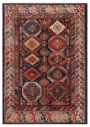 Herat 300 Herat 375 Traditional Power Loomed Polypropylene Pile Rug Rust / Creme