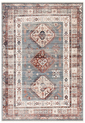 Herat 300 Herat 379 Traditional Power Loomed Polypropylene Pile Rug Grey / Cream