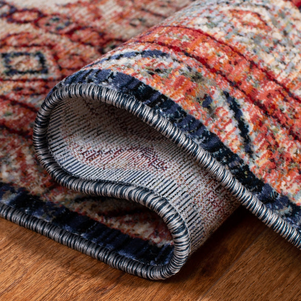 Herat 300 Herat 379 Traditional Power Loomed Polypropylene Pile Rug Rust / Black