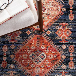 Herat 300 Herat 379 Traditional Power Loomed Polypropylene Pile Rug Rust / Black