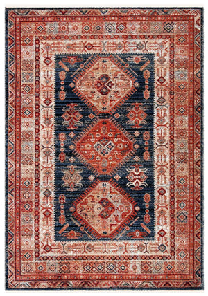 Herat 300 Herat 379 Traditional Power Loomed Polypropylene Pile Rug Rust / Black