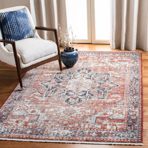 Herat 300 Herat 392 Traditional Power Loomed Polypropylene Pile Rug Rust / Creme