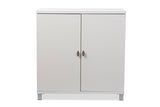 Baxton Studio Marcy Modern and Contemporary White Wood Entryway Handbags or School Bags Storage Sideboard Cabinet