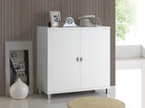 Baxton Studio Marcy Modern and Contemporary White Wood Entryway Handbags or School Bags Storage Sideboard Cabinet