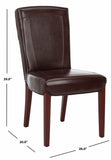 Safavieh Ken 19''H Leather Side Chair (Set Of 2)  HUD8200A-SET2