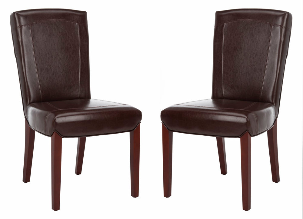 Safavieh Ken 19''H Leather Side Chair (Set Of 2)  HUD8200A-SET2