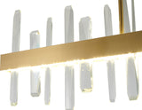 Bethel Gold LED Chandelier in Stainless Steel & Crystal