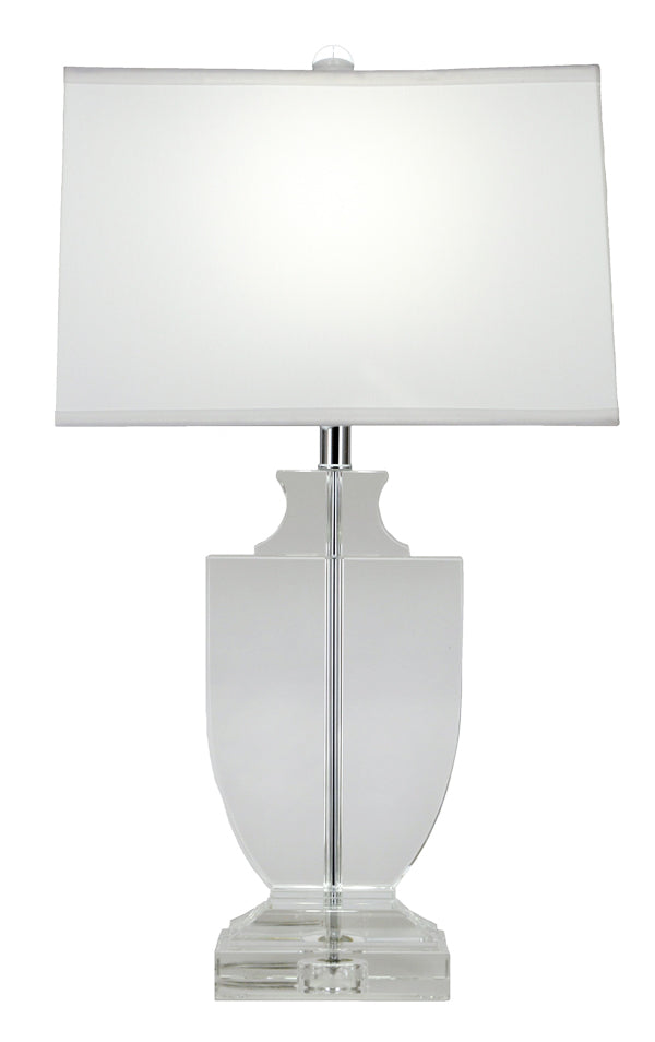HY0401-TL Elegant Handmade Crystal Table Lamp with White Silk Shade fo