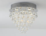 Bethel Chrome Semi Flush Mount in Iron & Crystal