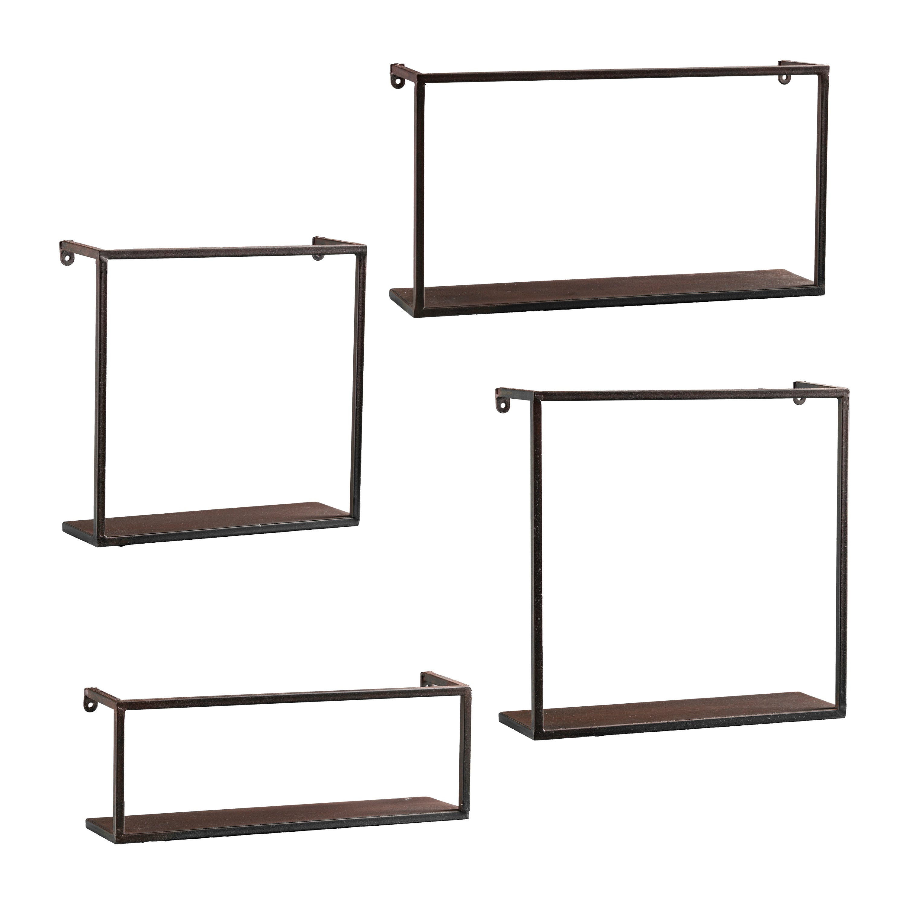 Zyther 4pc Metal Wall Shelf Set