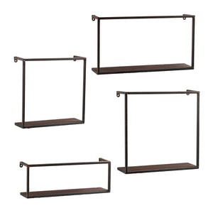 Holly Martin Zyther Metal Wall Shelves 4Pc Set Hz0307