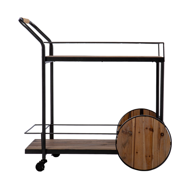 Sei Furniture Pemton Reclaimed Wood Bar Cart Hz1157540