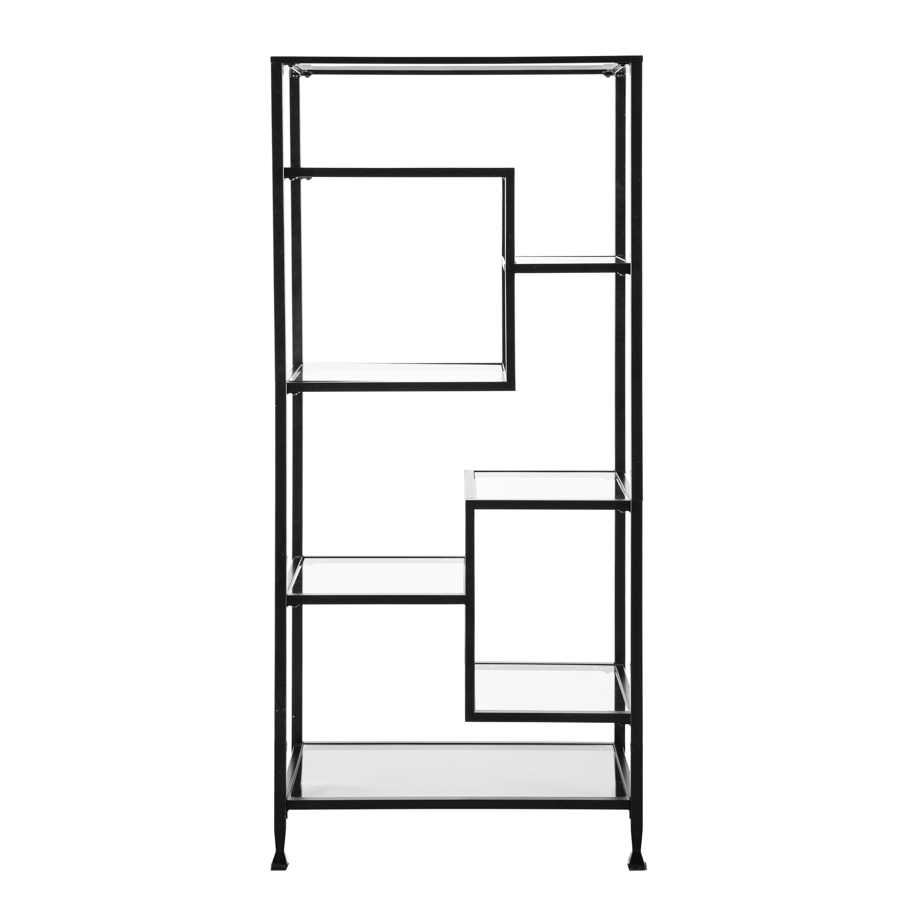 Jaymes Contemporary Asymmetrical Étagère Bookcase - Thumbnail 2