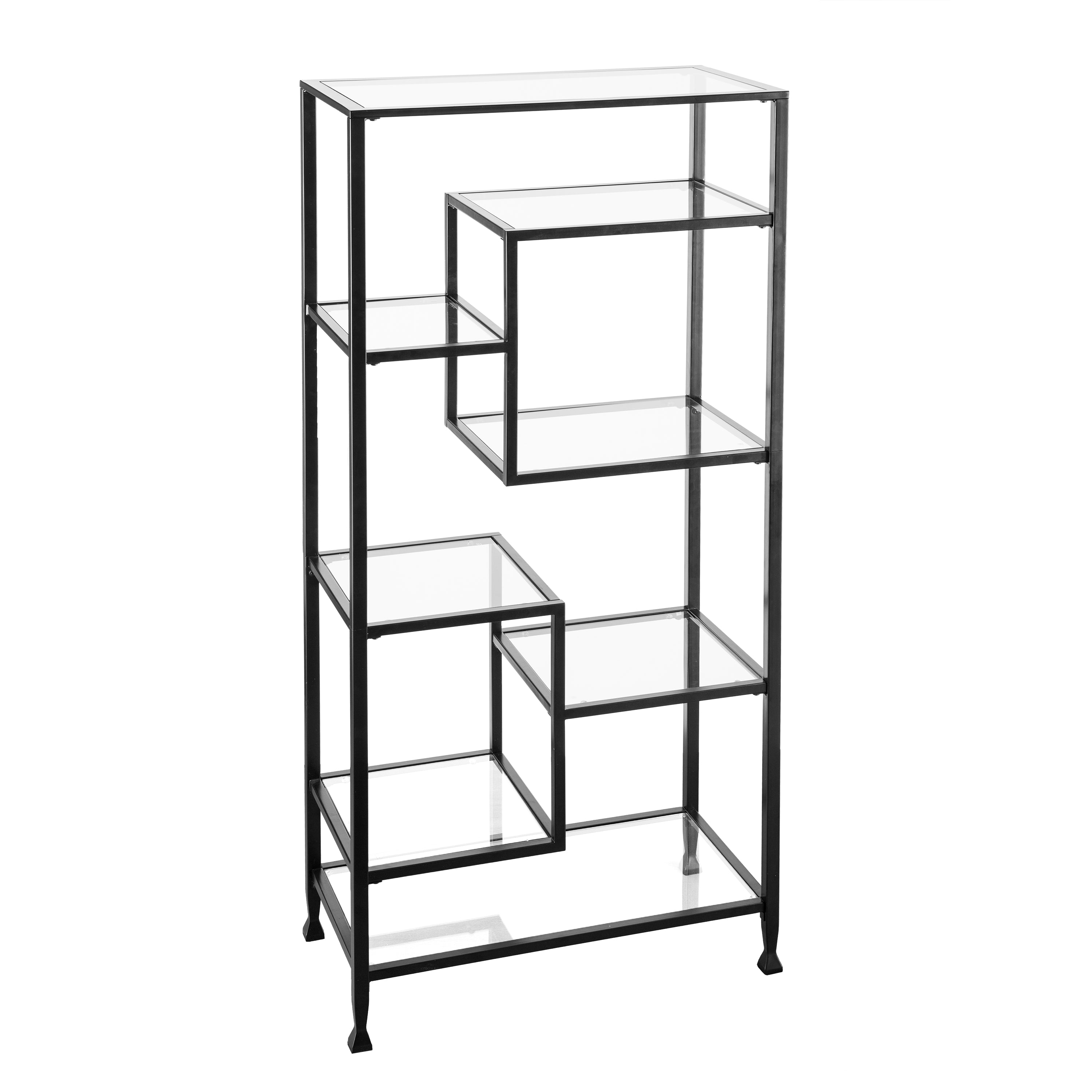 Jaymes Contemporary Asymmetrical Étagère Bookcase
