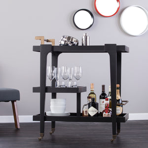 Holly Martin Holly Martin Zhori Midcentury Modern Bar Cart Black Hz2030
