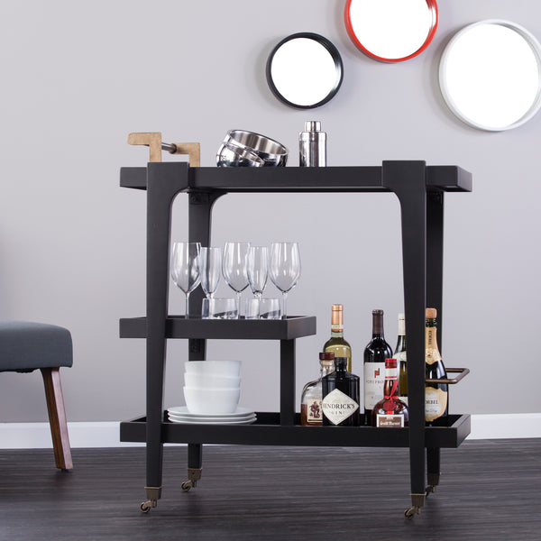Holly Martin Holly Martin Zhori Midcentury Modern Bar Cart Black Hz2030