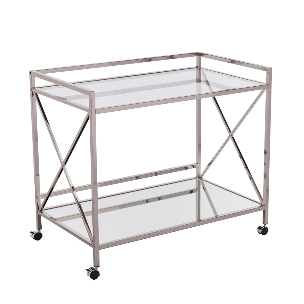 Sei Furniture Maxton Silver Bar Cart Hz2040
