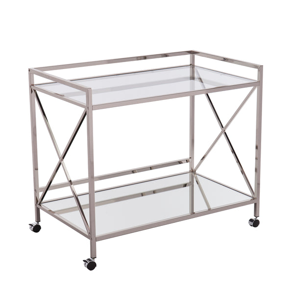 Sei Furniture Maxton Silver Bar Cart Hz2040
