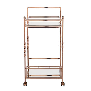 Sei Furniture Ivers Metal Mirrored Bar Cart Champagne Hz3585