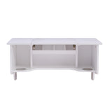 Sei Furniture Wall Mount Ledge W Vanity Mirror Transitional Style White Hz7590