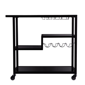 Holly Martin Holly Martin Zephs Bar Cart Black W Smoked Mirror Hz8813