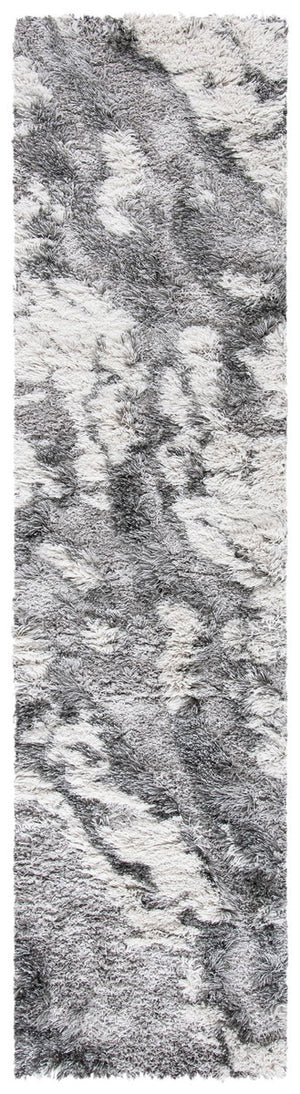 Horizon Shag 800 Horizon Shag 890 Shag & Flokati Power Loomed Polypropylene Pile Rug Grey / Ivory