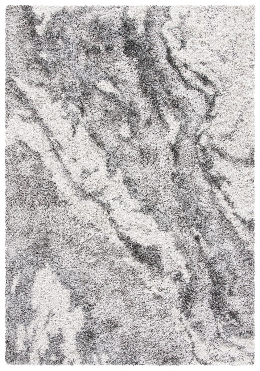Horizon Shag 800 Horizon Shag 890 Shag & Flokati Power Loomed Polypropylene Pile Rug Grey / Ivory