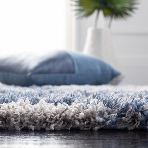 Horizon Shag 800 Horizon Shag 890 Shag & Flokati Power Loomed Polypropylene Pile Rug Grey / Blue