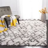 Horizon Shag 800 Horizon Shag 894 Shag & Flokati Power Loomed Polypropylene Pile Rug Grey / Ivory