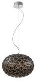 Bethel Smoke Single Pendant Lighting in Metal & Acrylic