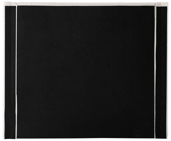 Halton Boucle Fabric / Metal / Engineered Wood / Foam Contemporary Cream Boucle Fabric King Bed (3 Boxes) - 86.5" W x 94" D x 65" H