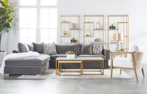 Essentials for Living Bella Antique Harbor Club Chair 8049.SGRY-OAK/LPPRL