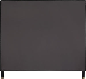 Harlie Velvet / Engineered Wood / Metal / Foam Contemporary Black Velvet Full Bed - 60.5" W x 81.5" D x 60" H