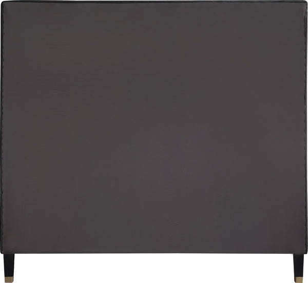 Harlie Velvet / Engineered Wood / Metal / Foam Contemporary Black Velvet King Bed - 82" W x 86.5" D x 60" H