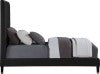 Harlie Velvet / Engineered Wood / Metal / Foam Contemporary Black Velvet Twin Bed - 45.5" W x 81.5" D x 60" H