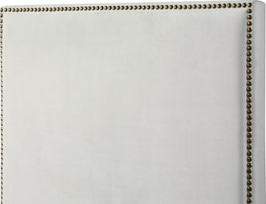 Harlie Velvet / Engineered Wood / Metal / Foam Contemporary Cream Velvet Twin Bed - 45.5" W x 81.5" D x 60" H