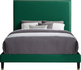 Harlie Velvet / Engineered Wood / Metal / Foam Contemporary Green Velvet Queen Bed - 66.5" W x 86.5" D x 60" H