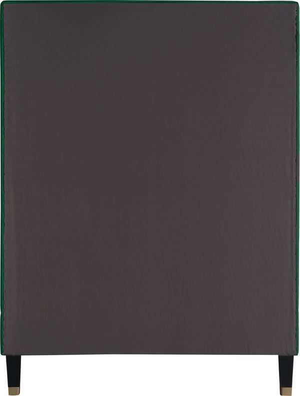 Harlie Velvet / Engineered Wood / Metal / Foam Contemporary Green Velvet Twin Bed - 45.5" W x 81.5" D x 60" H