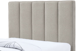 Harper Linen Textured Fabric / Engineered Wood / Foam Contemporary Beige Linen Textured Fabric Twin Trundle Bed - 82.5" W x 41" D x 46" H