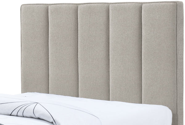 Harper Linen Textured Fabric / Engineered Wood / Foam Contemporary Beige Linen Textured Fabric Twin Trundle Bed - 82.5" W x 41" D x 46" H