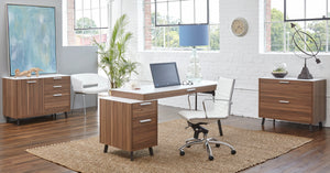 Dirk Low Back Office Chair in White with Chromed Steel Base