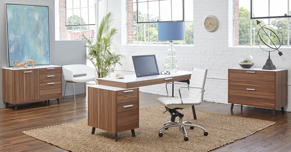 Dirk Low Back Office Chair in White with Chromed Steel Base