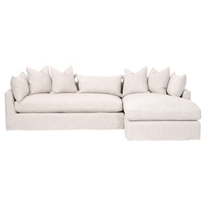 Essentials for Living Stitch & Hand - Upholstery Haven 110" Lounge Slipcover RF Sectional 6606-RF.BISQ
