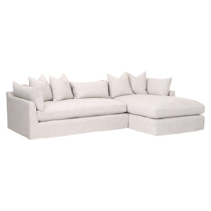Essentials for Living Stitch & Hand - Upholstery Haven 110" Lounge Slipcover RF Sectional 6606-RF.BISQ