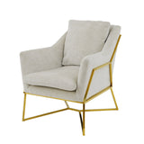 Hazel Gold Chair Grey Fabric