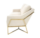 Hazel Loveseat with off White Fabric