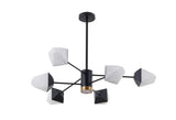 Bethel Black LED Chandelier in Metal & Acrylic