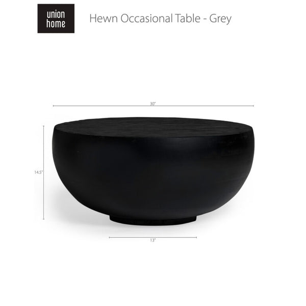 Hewn Occasional Table - Hand-Hewn Solid Hardwood Cocktail Table for Elegant Living Room Decor