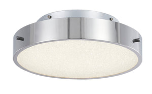 Bethel Chrome LED Flush Mount in Metal & Acrylic